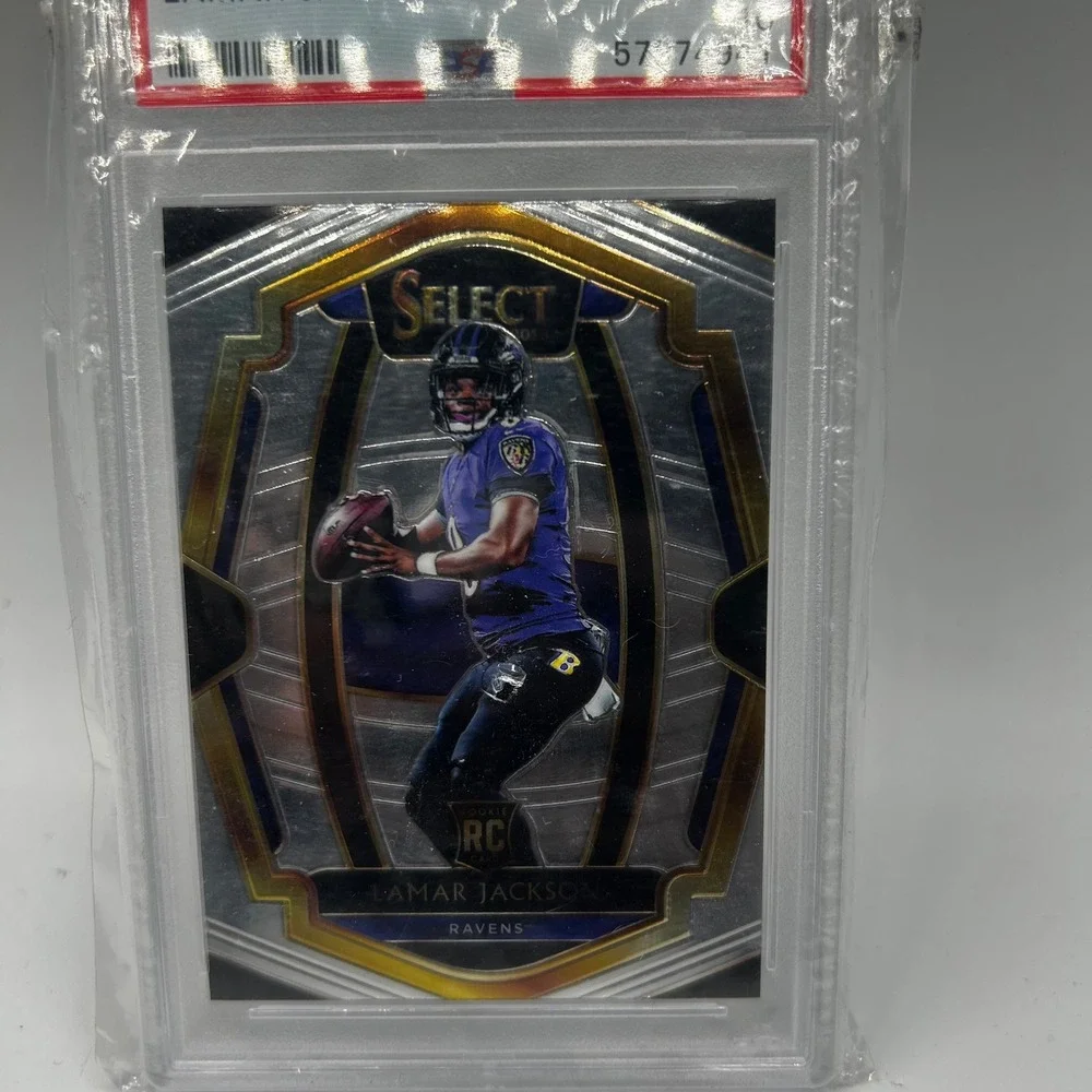 2018 Panini Select Lamar Jackson RC Rookie Card Gem Mint 10 PSA Graded Ravens QB